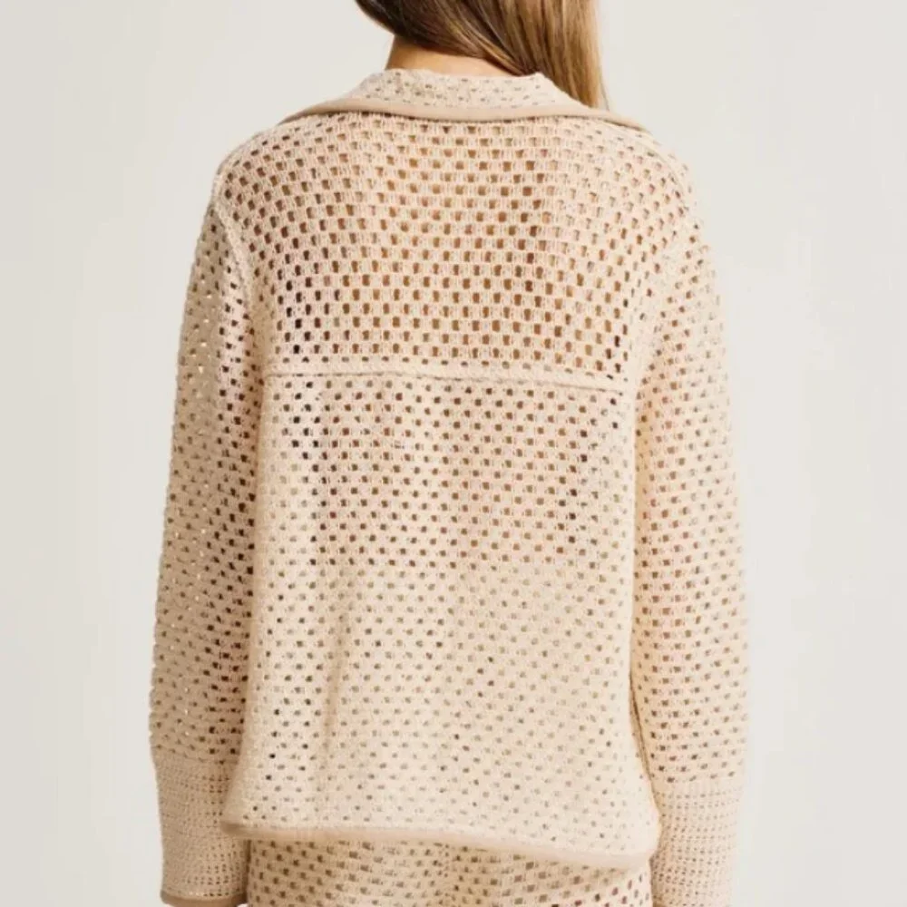 NWT Torn By Ronny Kobo Nicole Open Crochet Top Cover Up Size M